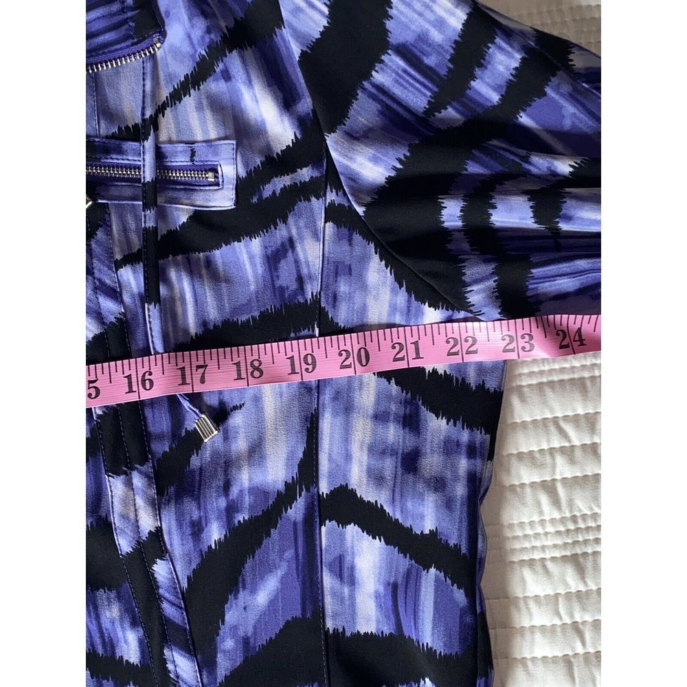 Chico's Purple and Black Patterned Utility Jacket - Picture 14 of 16